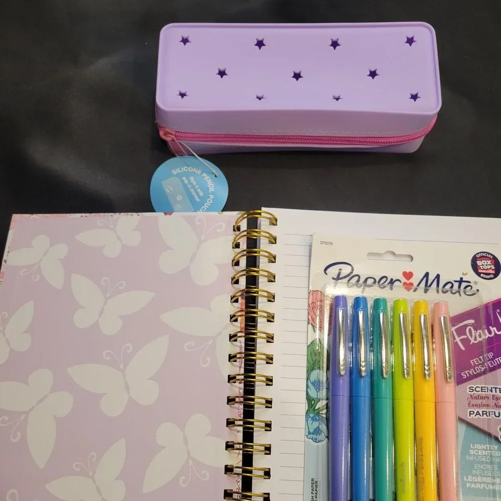 Butterfly notepad with Paper-mate.